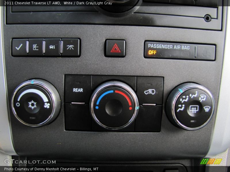 White / Dark Gray/Light Gray 2011 Chevrolet Traverse LT AWD