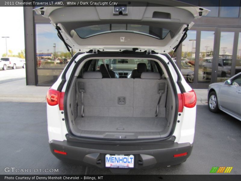 White / Dark Gray/Light Gray 2011 Chevrolet Traverse LT AWD