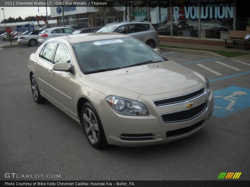 Gold Mist Metallic / Titanium 2011 Chevrolet Malibu LT