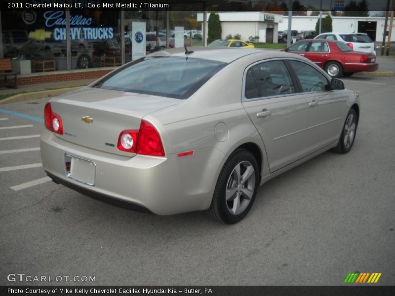 Gold Mist Metallic / Titanium 2011 Chevrolet Malibu LT