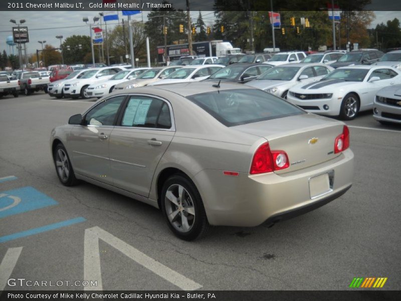 Gold Mist Metallic / Titanium 2011 Chevrolet Malibu LT