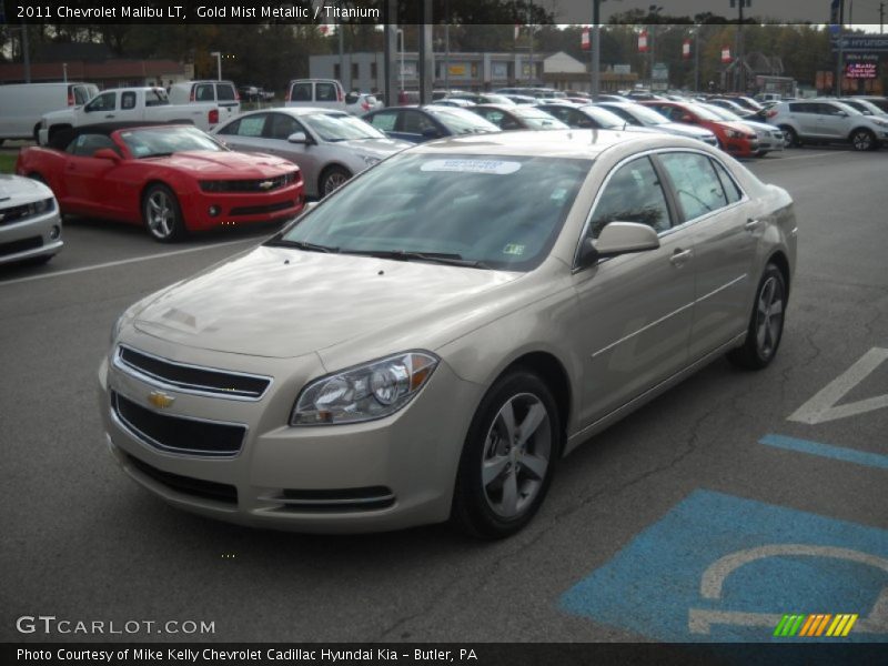 Gold Mist Metallic / Titanium 2011 Chevrolet Malibu LT