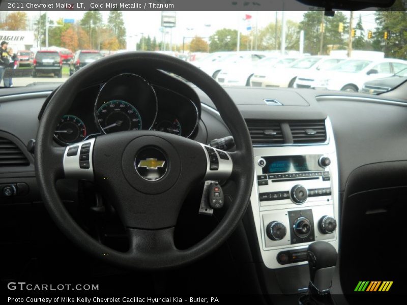 Gold Mist Metallic / Titanium 2011 Chevrolet Malibu LT