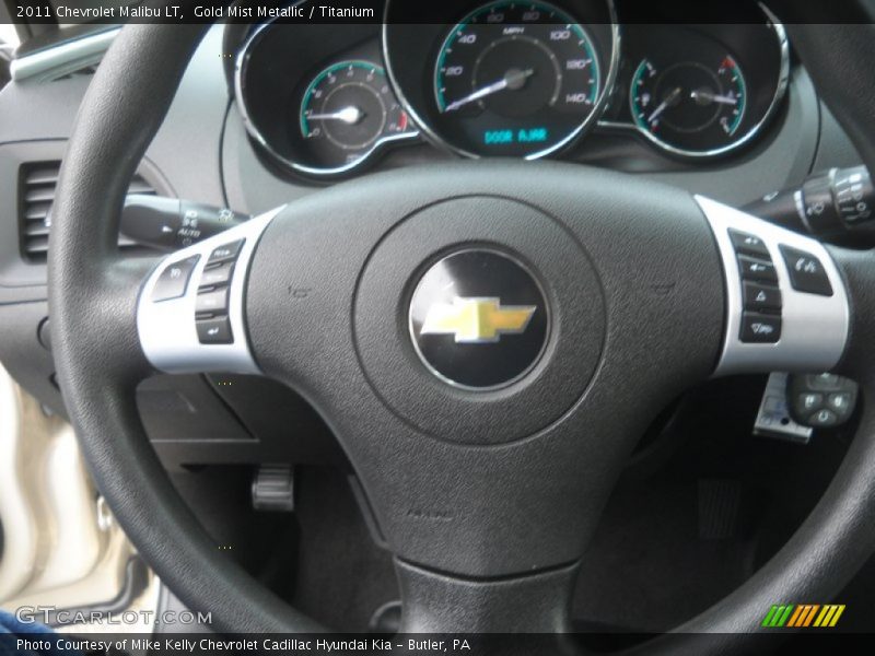 Gold Mist Metallic / Titanium 2011 Chevrolet Malibu LT