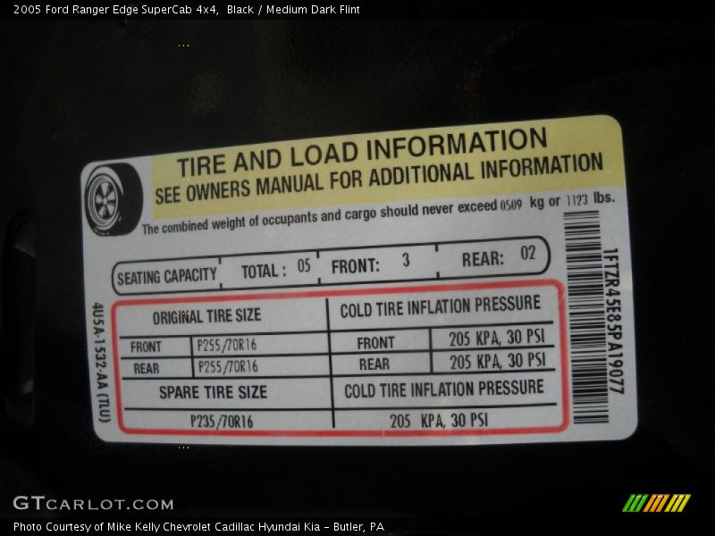 Black / Medium Dark Flint 2005 Ford Ranger Edge SuperCab 4x4