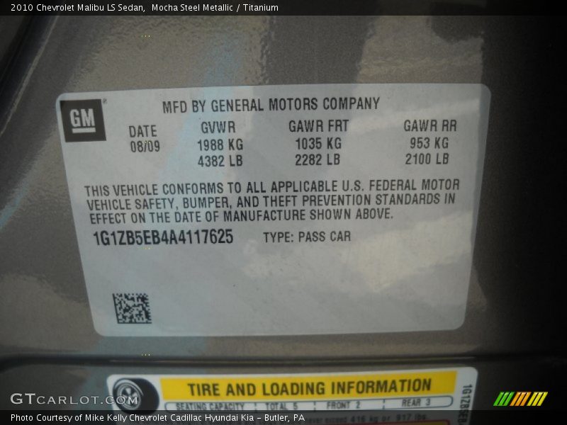 Mocha Steel Metallic / Titanium 2010 Chevrolet Malibu LS Sedan