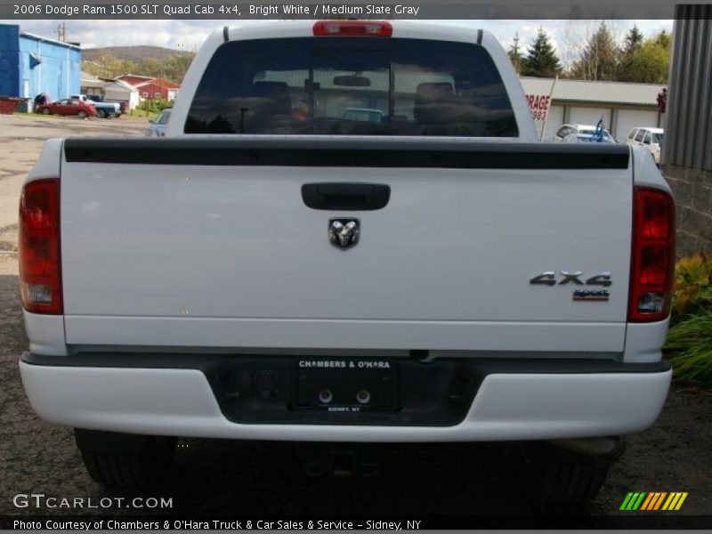 Bright White / Medium Slate Gray 2006 Dodge Ram 1500 SLT Quad Cab 4x4