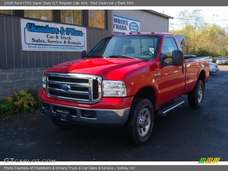 Red Clearcoat / Dark Flint 2006 Ford F350 Super Duty XLT Regular Cab 4x4