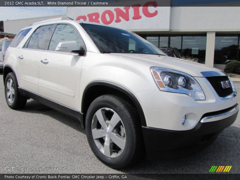 White Diamond Tricoat / Cashmere 2012 GMC Acadia SLT