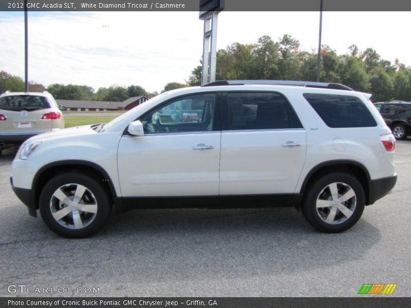 White Diamond Tricoat / Cashmere 2012 GMC Acadia SLT
