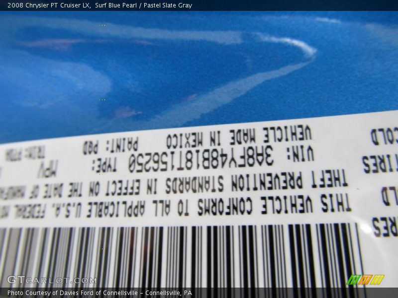 Surf Blue Pearl / Pastel Slate Gray 2008 Chrysler PT Cruiser LX