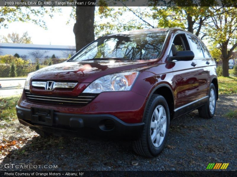 Tango Red Pearl / Gray 2009 Honda CR-V EX 4WD