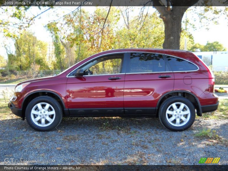 Tango Red Pearl / Gray 2009 Honda CR-V EX 4WD