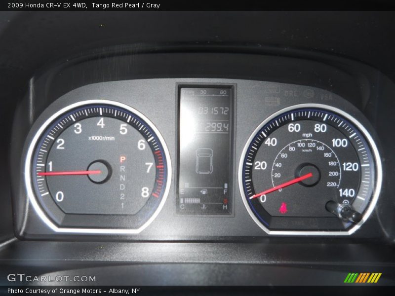 Tango Red Pearl / Gray 2009 Honda CR-V EX 4WD