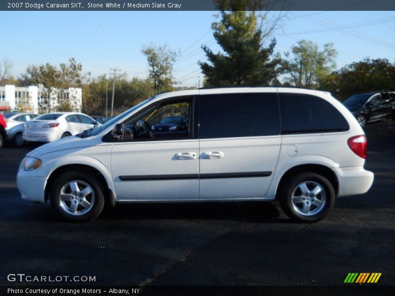 Stone White / Medium Slate Gray 2007 Dodge Caravan SXT