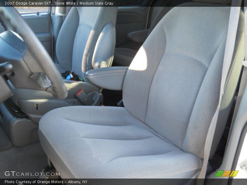 Stone White / Medium Slate Gray 2007 Dodge Caravan SXT