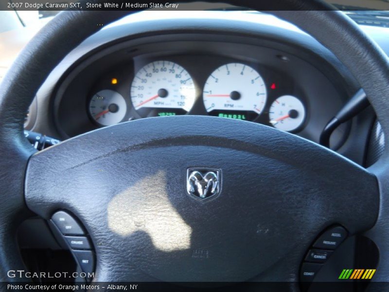 Stone White / Medium Slate Gray 2007 Dodge Caravan SXT