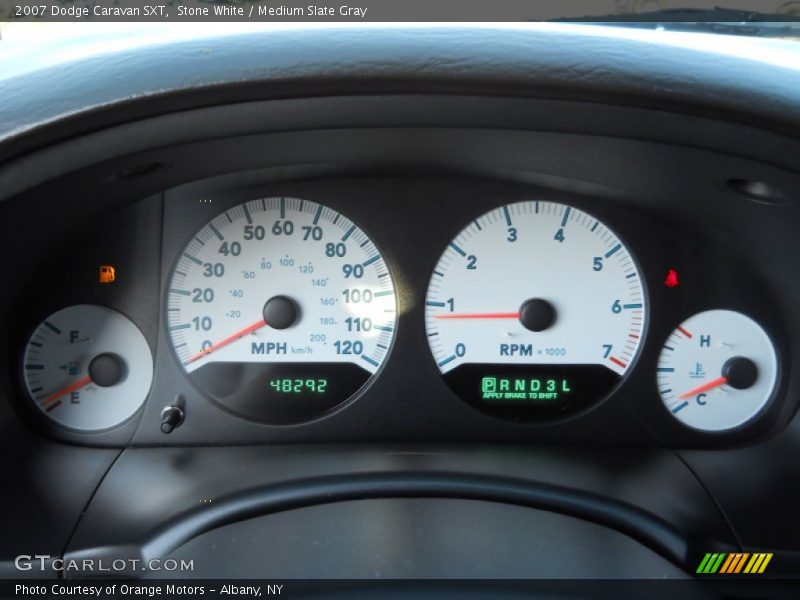 Stone White / Medium Slate Gray 2007 Dodge Caravan SXT