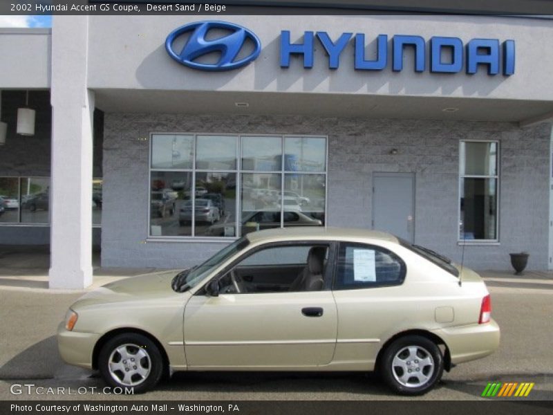 Desert Sand / Beige 2002 Hyundai Accent GS Coupe