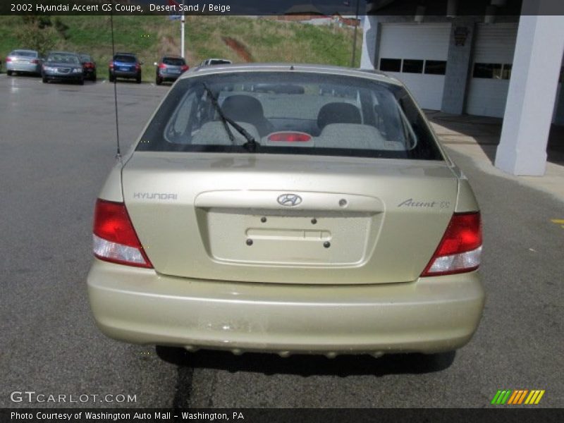 Desert Sand / Beige 2002 Hyundai Accent GS Coupe