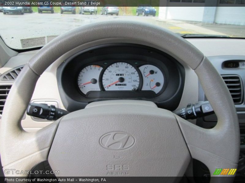 Desert Sand / Beige 2002 Hyundai Accent GS Coupe