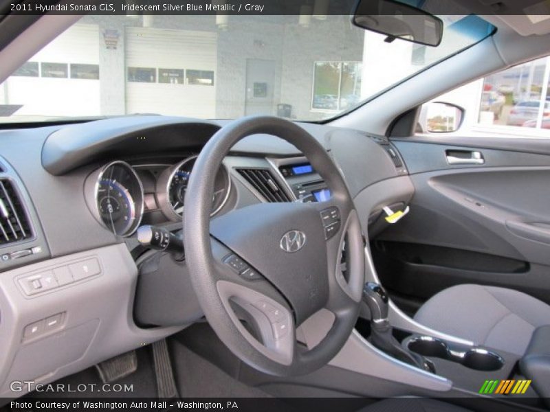 Iridescent Silver Blue Metallic / Gray 2011 Hyundai Sonata GLS