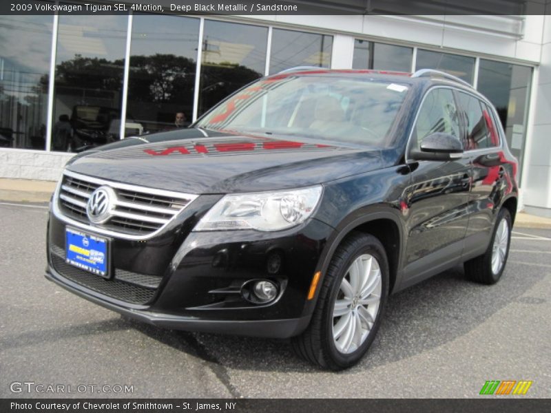 Deep Black Metallic / Sandstone 2009 Volkswagen Tiguan SEL 4Motion