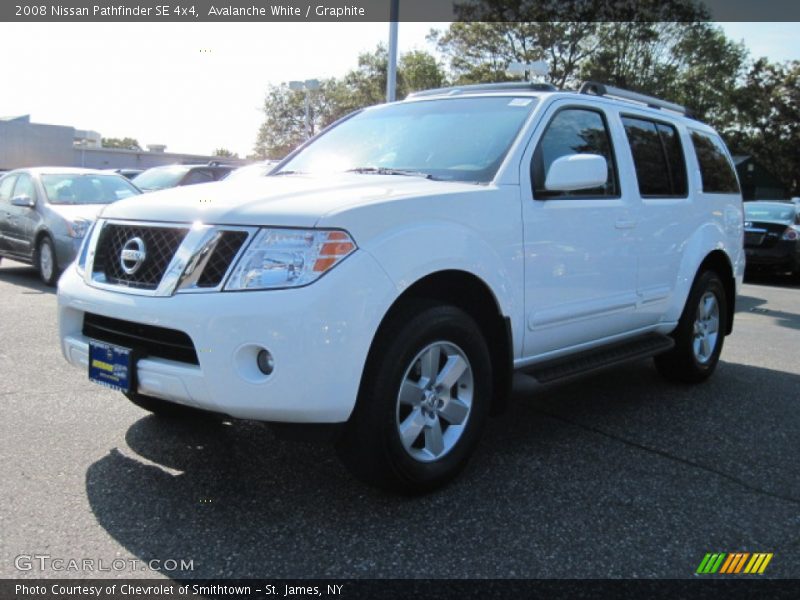 Avalanche White / Graphite 2008 Nissan Pathfinder SE 4x4