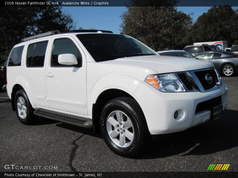Avalanche White / Graphite 2008 Nissan Pathfinder SE 4x4