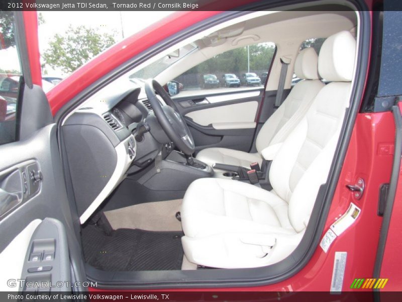 Tornado Red / Cornsilk Beige 2012 Volkswagen Jetta TDI Sedan