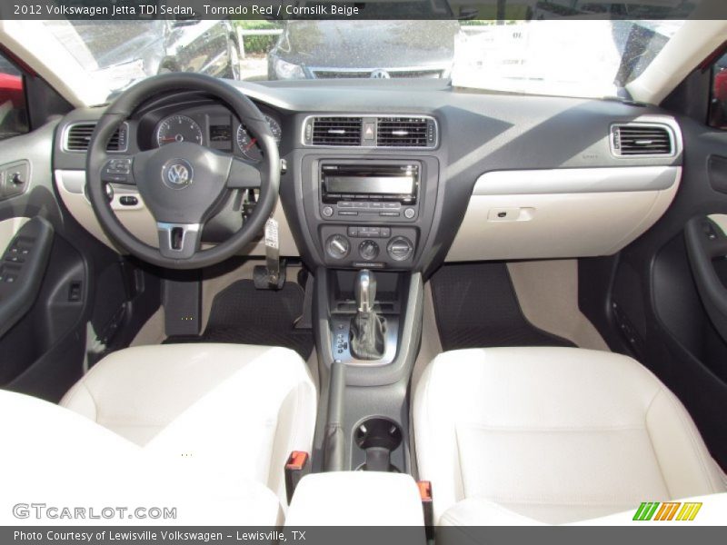 Tornado Red / Cornsilk Beige 2012 Volkswagen Jetta TDI Sedan