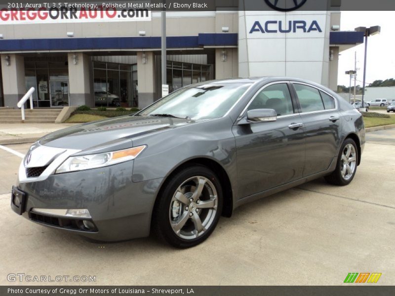 Polished Metal Metallic / Ebony Black 2011 Acura TL 3.5 Technology