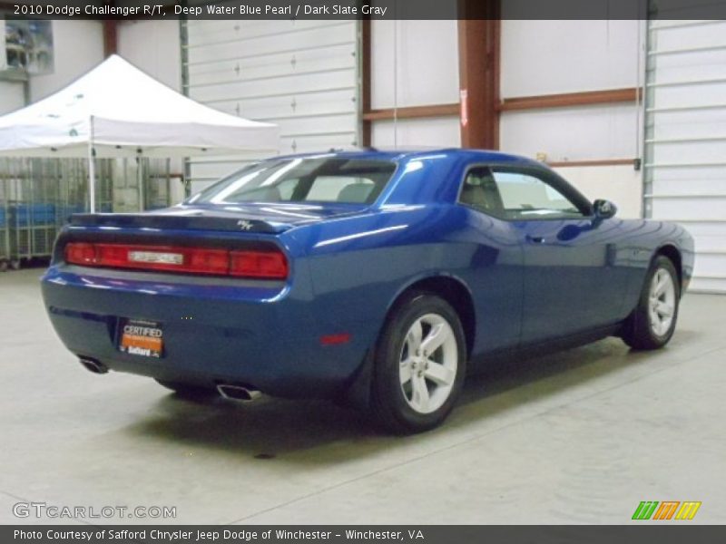 Deep Water Blue Pearl / Dark Slate Gray 2010 Dodge Challenger R/T