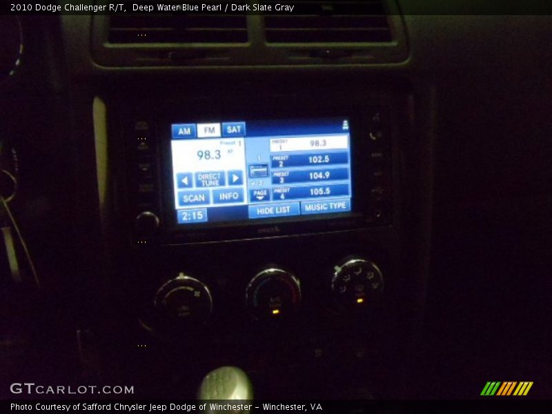 Deep Water Blue Pearl / Dark Slate Gray 2010 Dodge Challenger R/T