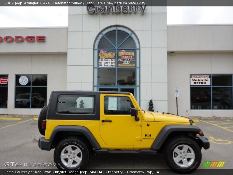 Detonator Yellow / Dark Slate Gray/Medium Slate Gray 2009 Jeep Wrangler X 4x4