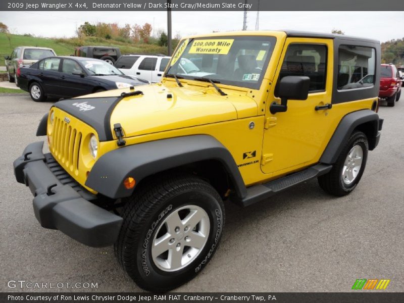 Detonator Yellow / Dark Slate Gray/Medium Slate Gray 2009 Jeep Wrangler X 4x4