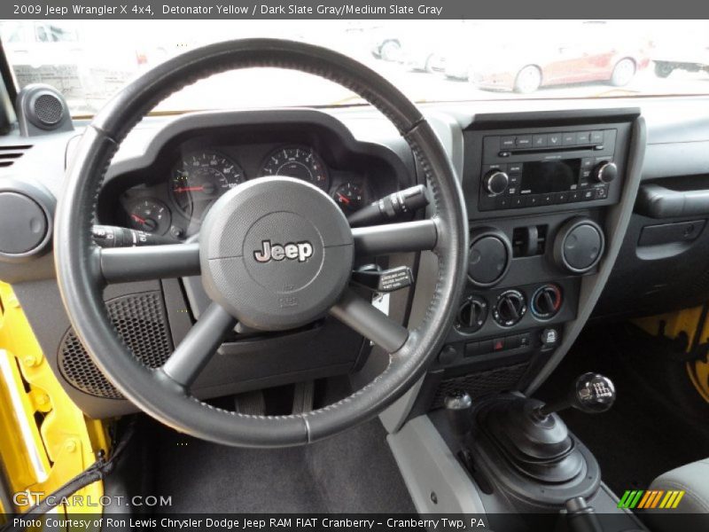 Detonator Yellow / Dark Slate Gray/Medium Slate Gray 2009 Jeep Wrangler X 4x4