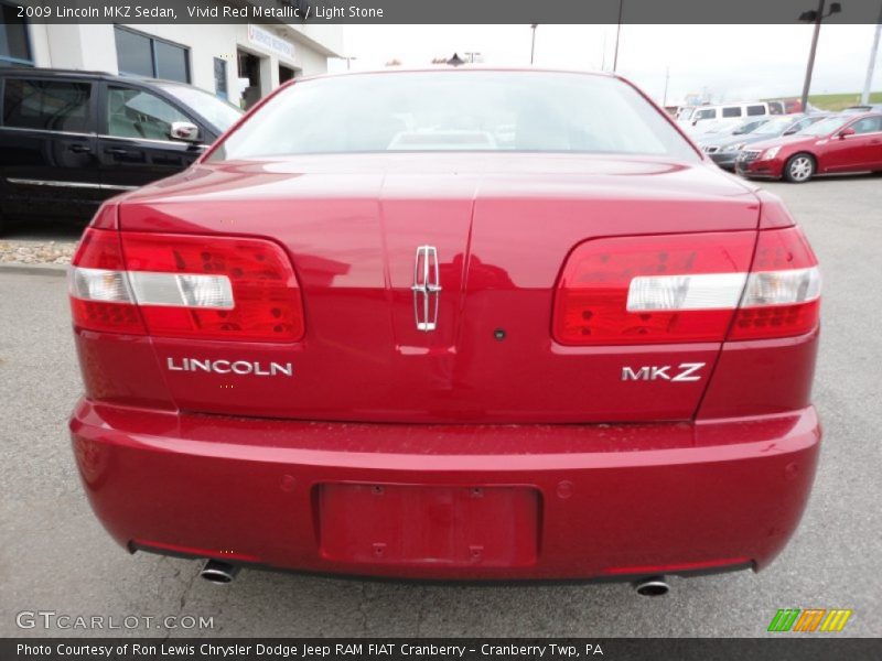 Vivid Red Metallic / Light Stone 2009 Lincoln MKZ Sedan