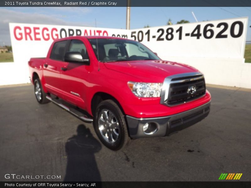 Radiant Red / Graphite Gray 2011 Toyota Tundra CrewMax