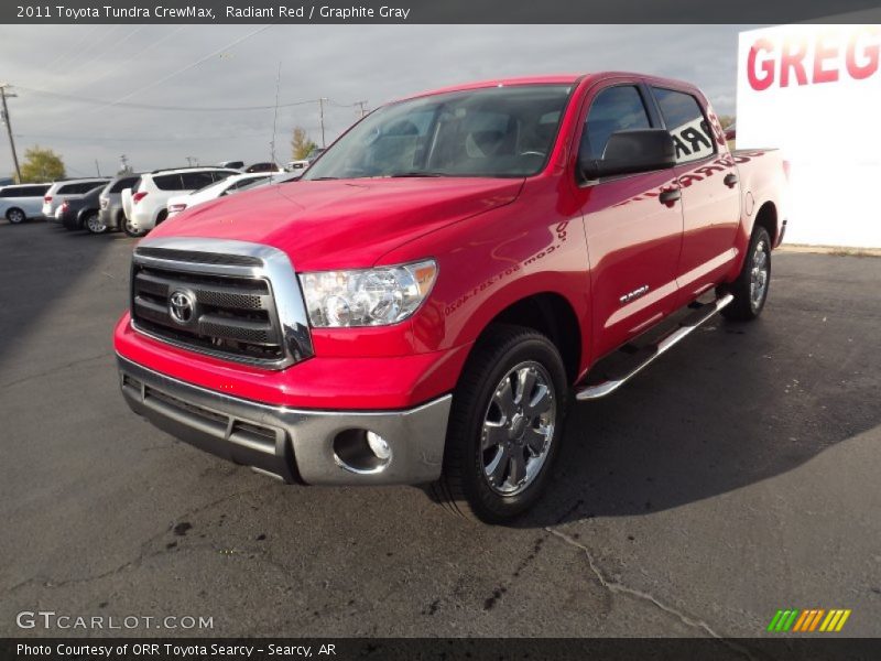 Radiant Red / Graphite Gray 2011 Toyota Tundra CrewMax