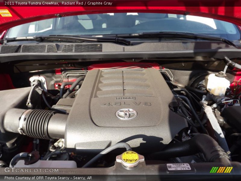 Radiant Red / Graphite Gray 2011 Toyota Tundra CrewMax