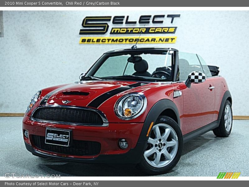 Chili Red / Grey/Carbon Black 2010 Mini Cooper S Convertible