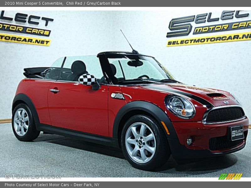 Chili Red / Grey/Carbon Black 2010 Mini Cooper S Convertible