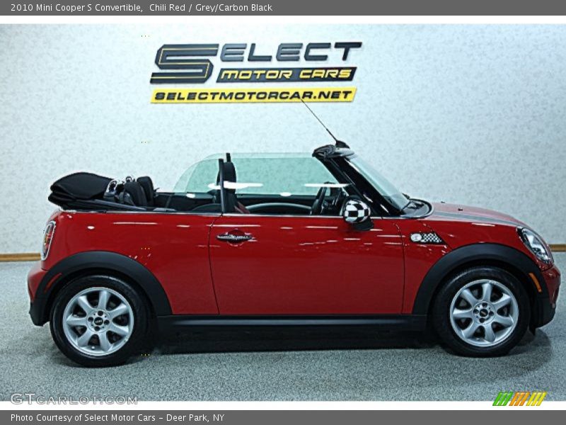 Chili Red / Grey/Carbon Black 2010 Mini Cooper S Convertible