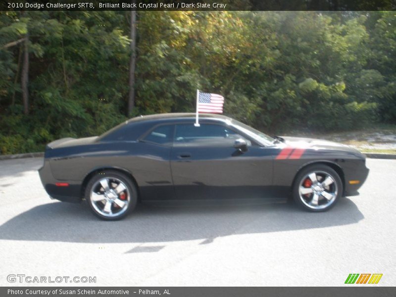 Brilliant Black Crystal Pearl / Dark Slate Gray 2010 Dodge Challenger SRT8