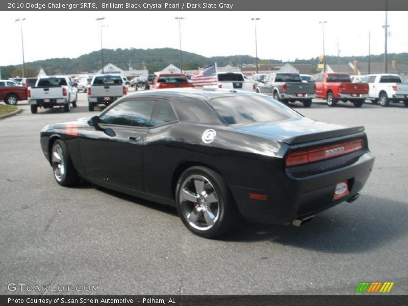 Brilliant Black Crystal Pearl / Dark Slate Gray 2010 Dodge Challenger SRT8