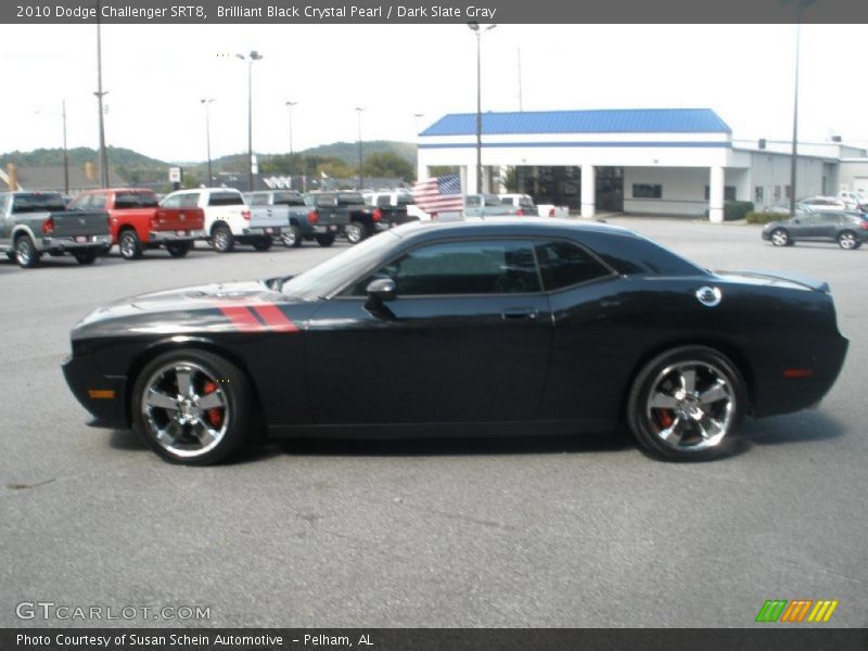 Brilliant Black Crystal Pearl / Dark Slate Gray 2010 Dodge Challenger SRT8
