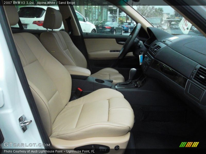 Alpine White / Sand Beige 2007 BMW X3 3.0si