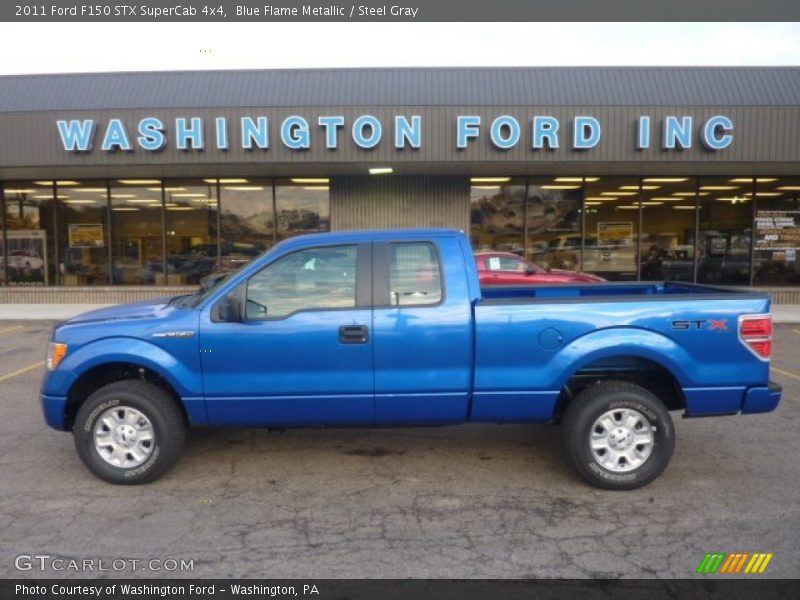 Blue Flame Metallic / Steel Gray 2011 Ford F150 STX SuperCab 4x4