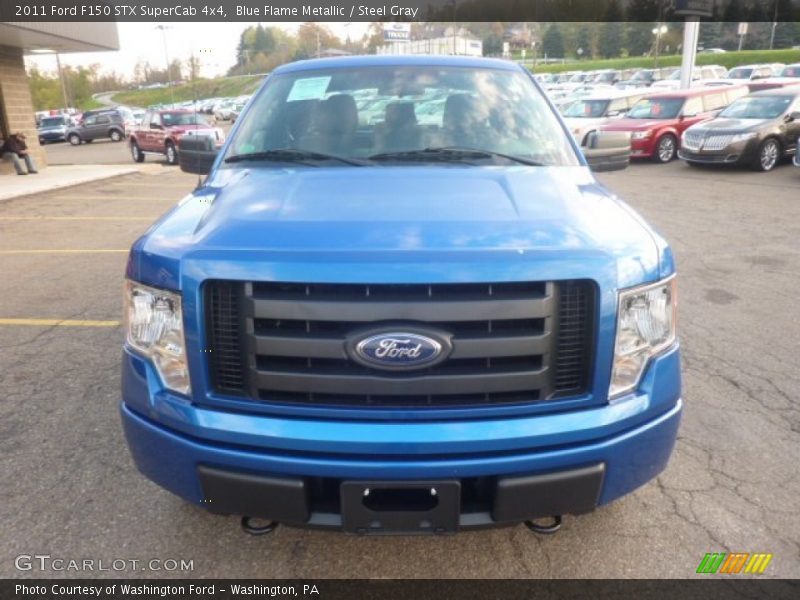 Blue Flame Metallic / Steel Gray 2011 Ford F150 STX SuperCab 4x4